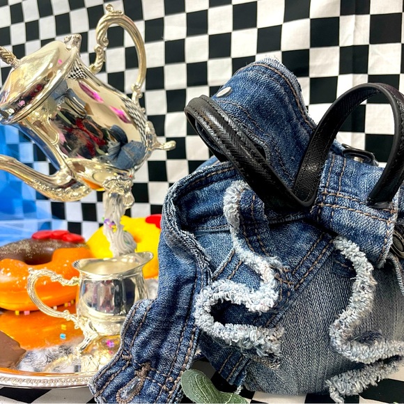 Custom Denim Fascinator hat - Picture 5 of 5